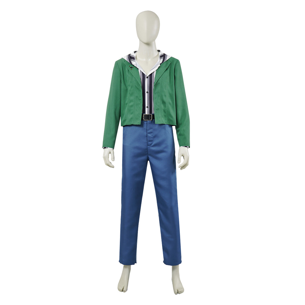 Mens Prince Outfit Jacket Pants Sweatshirt and Belt 4pcs Suit