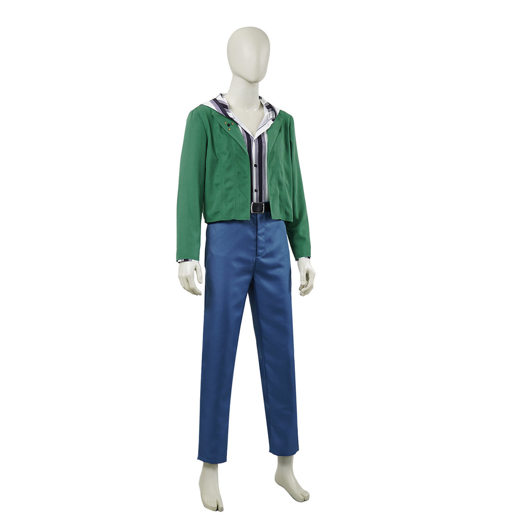 Mens Prince Outfit Jacket Pants Sweatshirt and Belt 4pcs Suit