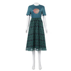 Women Blue Cardigan Girl Costume Misfit Sister Cosplay Outfit T-shirt Cardigan and Skirt