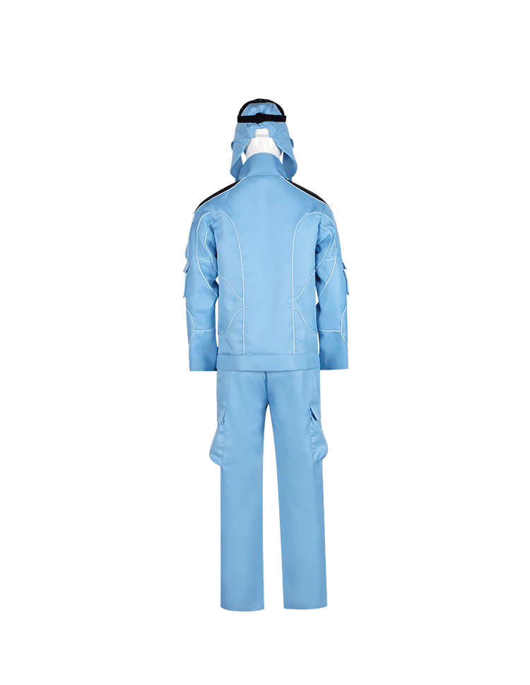 Adult No.17 Costume Blue Tops Pants Hat and Goggles 2025 Movie Uniform for Cosplay