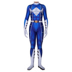Adult Dino Ranger Outfit Unisex Blue Hero Costume for Halloween Cosplay