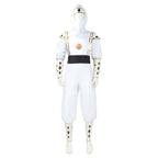 Adult White Dino Ranger Costume MMPR Tommy Oliver Ninja Cosplay Uniform