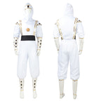 Adult White Dino Ranger Costume MMPR Tommy Oliver Ninja Cosplay Uniform