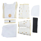 Adult White Dino Ranger Costume MMPR Tommy Oliver Ninja Cosplay Uniform