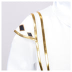 Adult White Dino Ranger Costume MMPR Tommy Oliver Ninja Cosplay Uniform