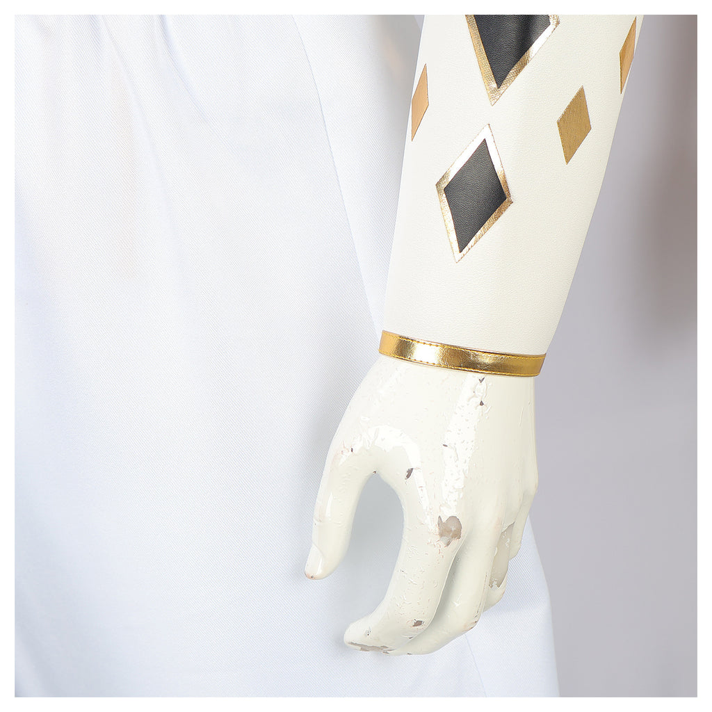 Adult White Dino Ranger Costume MMPR Tommy Oliver Ninja Cosplay Uniform