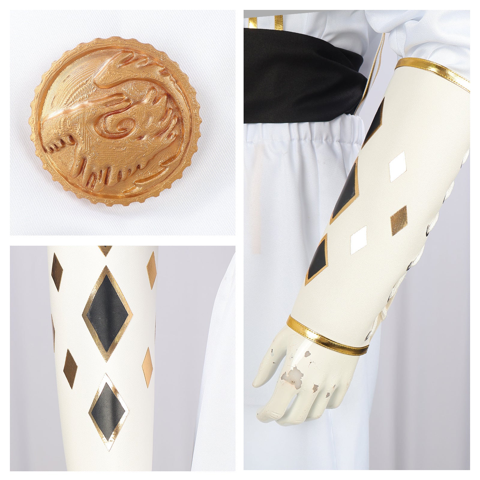 Adult White Dino Ranger Costume MMPR Tommy Oliver Ninja Cosplay Uniform