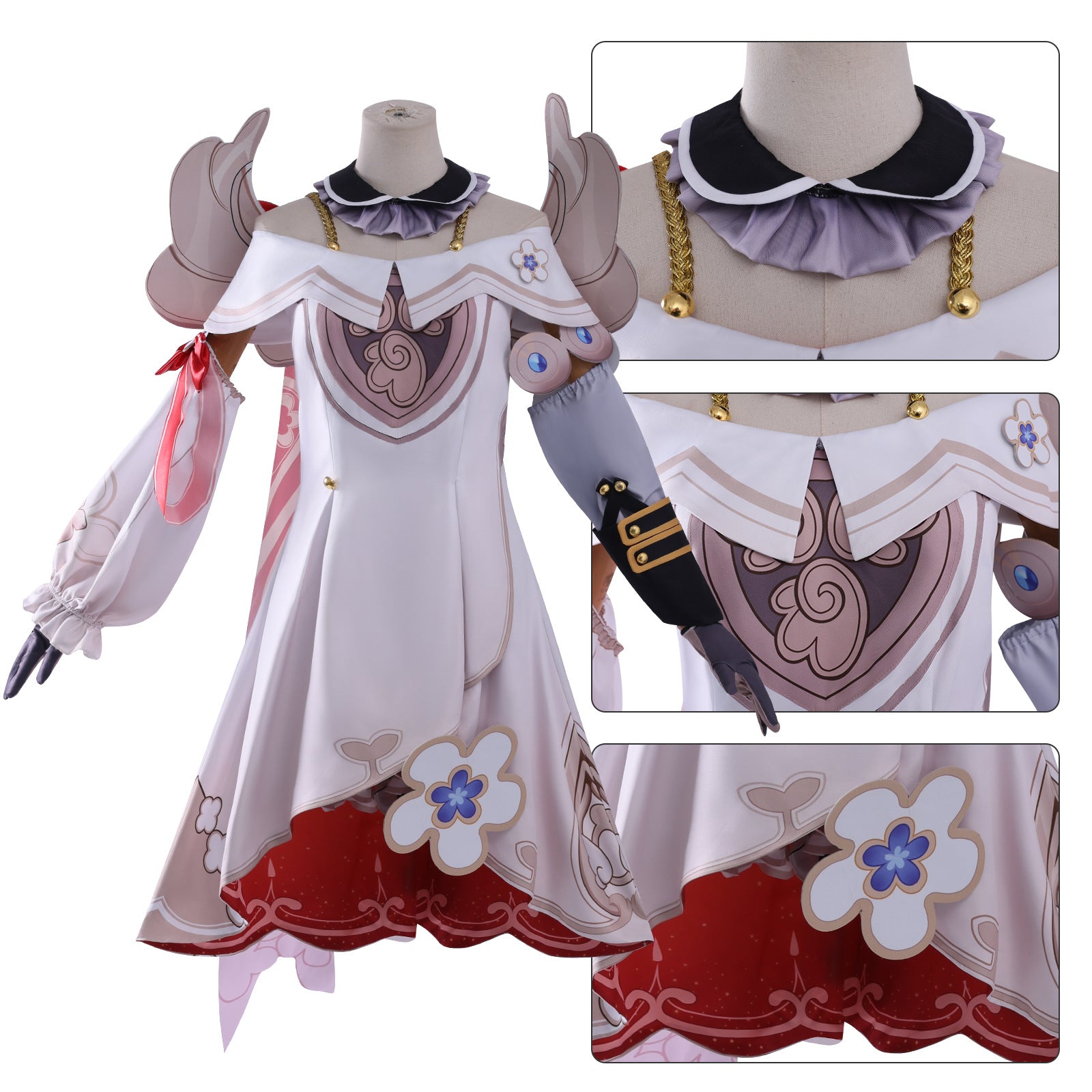 Women Tribios Costume White Cute Premium Edition Outfit and Wing for Cosplay