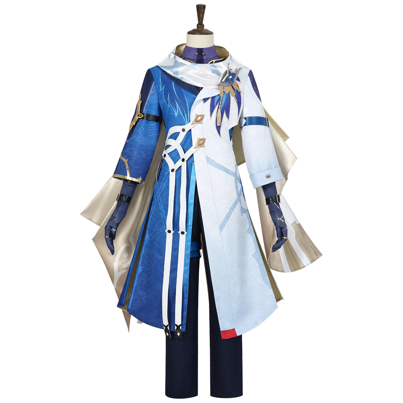 Adult Sunday Cosplay Costume Blue New Skins Earrings Headwear Halloween Party Outfit