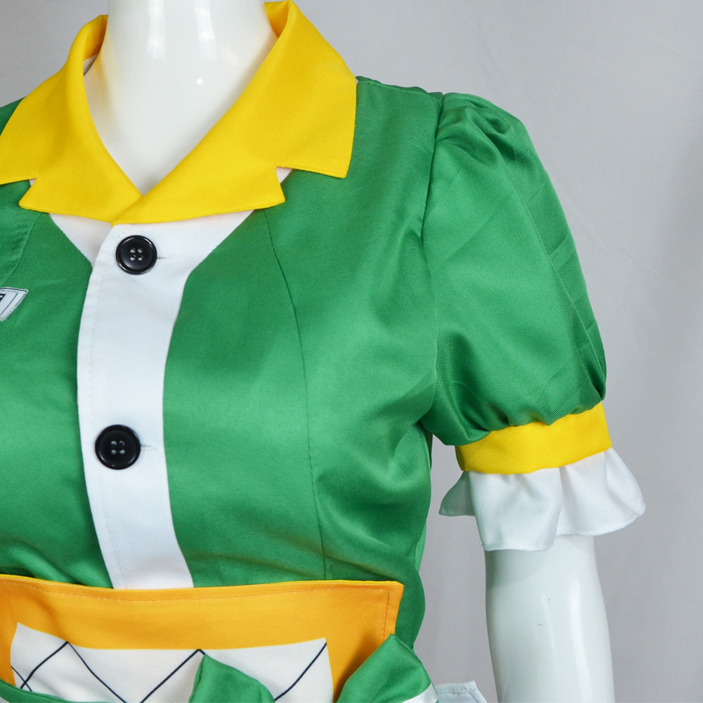 Women Honeydew Mei Ling Costume Green OW Sexy Cosplay Outfit for Game Player