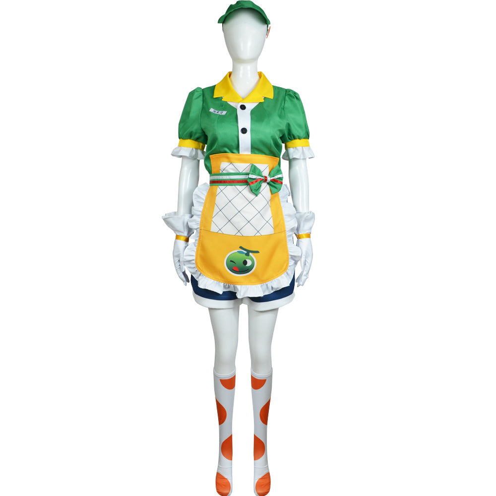 Women Honeydew Mei Ling Costume Green OW Sexy Cosplay Outfit for Game Player
