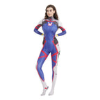 Women D.VA Cosplay Costume Blue Hana Song Jumpsuit OW Game Bodysuit