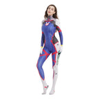 Women D.VA Cosplay Costume Blue Hana Song Jumpsuit OW Game Bodysuit