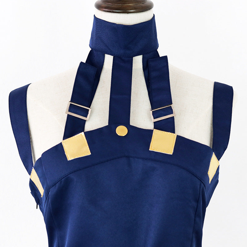 Unisex Narancia Ghirga Cosplay Costume Blue JJBA Part 5 Golden Wind Dress Up Full Set