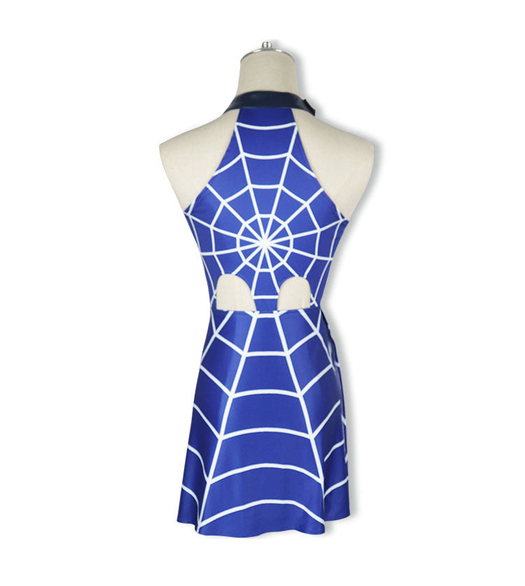 Women Cujoh Cosplay Outfit Blue JJBA Dress Halloween Carnival Costume