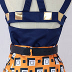 Unisex Narancia Ghirga Cosplay Costume Blue JJBA Part 5 Golden Wind Dress Up Full Set