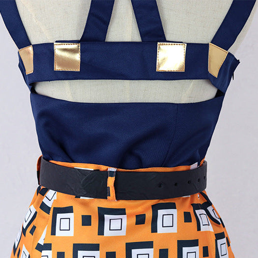 Unisex Narancia Ghirga Cosplay Costume Blue JJBA Part 5 Golden Wind Dress Up Full Set