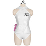 Sexy Navigator Costume Egghead Island Arc White PU Leather Uniform