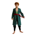Kids Roronoa Outfit Green Pirate Hunter Dress Up Suit for Halloween Cosplay Party