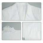 Adult Phantom Thief Kid Costume White Outfit with Cloak and Hat Full Set