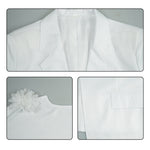 Adult Phantom Thief Kid Costume White Outfit with Cloak and Hat Full Set