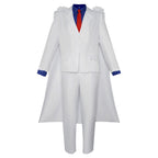 Adult Phantom Thief Kid Costume White Outfit with Cloak and Hat Full Set