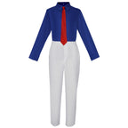 Adult Phantom Thief Kid Costume White Outfit with Cloak and Hat Full Set