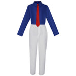 Adult Phantom Thief Kid Costume White Outfit with Cloak and Hat Full Set