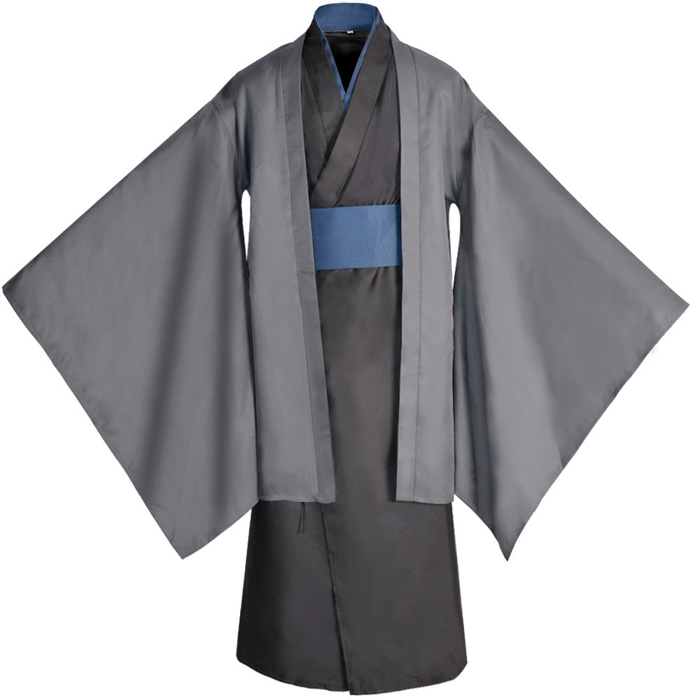 Adult Toji Costume Gray Kimono Sorcerer Killer Cosplay Outfit for Halloween Carnival