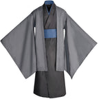 Adult Toji Costume Gray Kimono Sorcerer Killer Cosplay Outfit for Halloween Carnival
