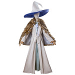 Women Ranni Cosplay Costume The Witch White Dress Cape and Hat Outfit for Halloween Carnival
