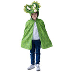 Kids Dinosaur Costume T-Rex Dino Hooded Cloak Triceratops Costume for Cosplay Party