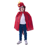 Kids Dinosaur Costume T-Rex Dino Hooded Cloak Triceratops Costume for Cosplay Party