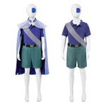 Earth Ambassador Costume Kids Adults Blue Cape Shirt Shorts with Accessories for Cosplay