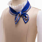 Girls Megan Costume Killer Robot Khaki Pleated Sleeveless Dress with Shirt Belt Scarf Full Set