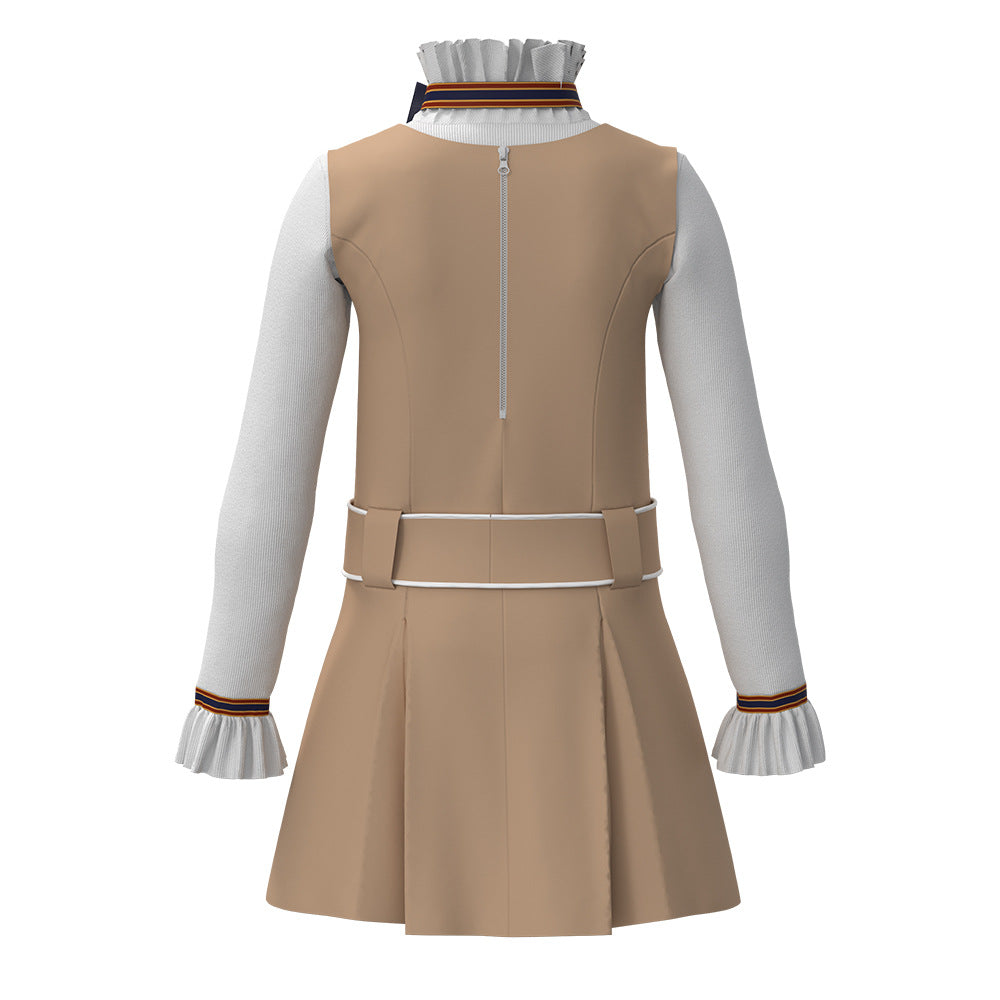 Adult Megan Costume AI Doll Cosplay Dress with Shirt Socks for Halloween Party