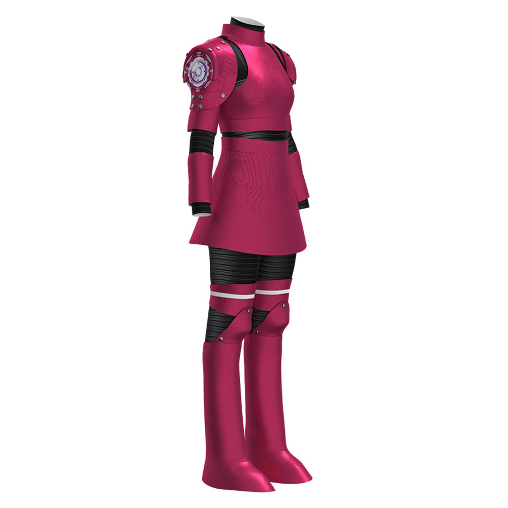Kids Megan Costume Upgrade Killer Robot Battle Suit and Wig for Cosplay