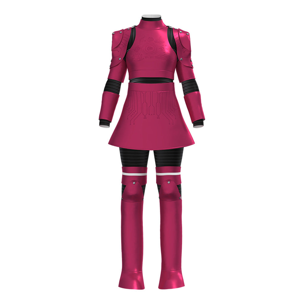 Kids Megan Costume Upgrade Killer Robot Battle Suit and Wig for Cosplay