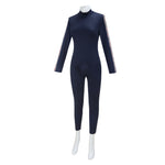 Adult Megan Costume Blue Training Jumpsuit AI Doll Cosplay Outfit for Halloween