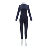 Adult Megan Costume Blue Training Jumpsuit AI Doll Cosplay Outfit for Halloween