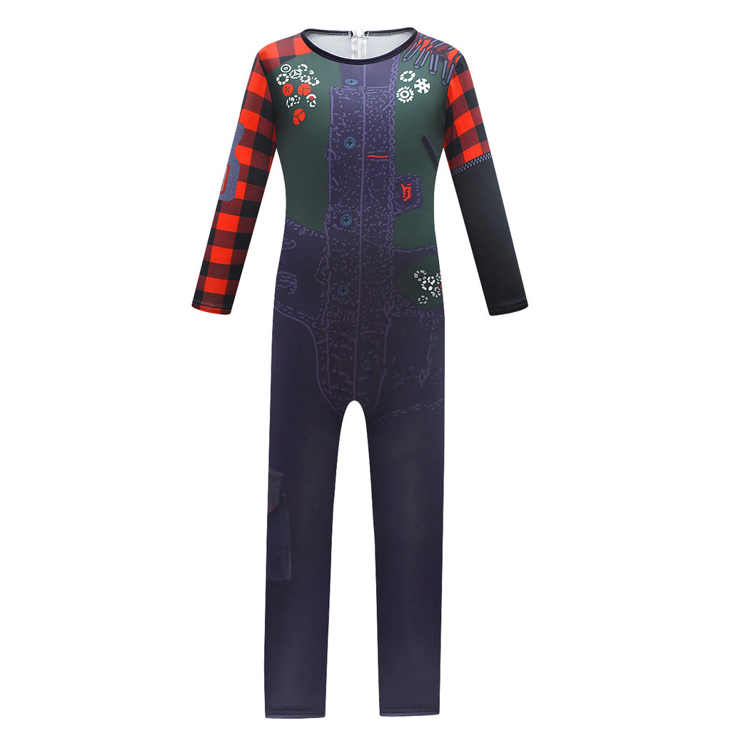 Kids Zombies Costume Zombie Boy Zed Jumpsuit Halloween Outfit for Cosplay Party