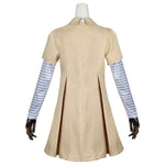 Megan Dress Kids Adults AI Robot Khaki Costume Shirt Dress and Bowknot Full Set for Halloween Carnival