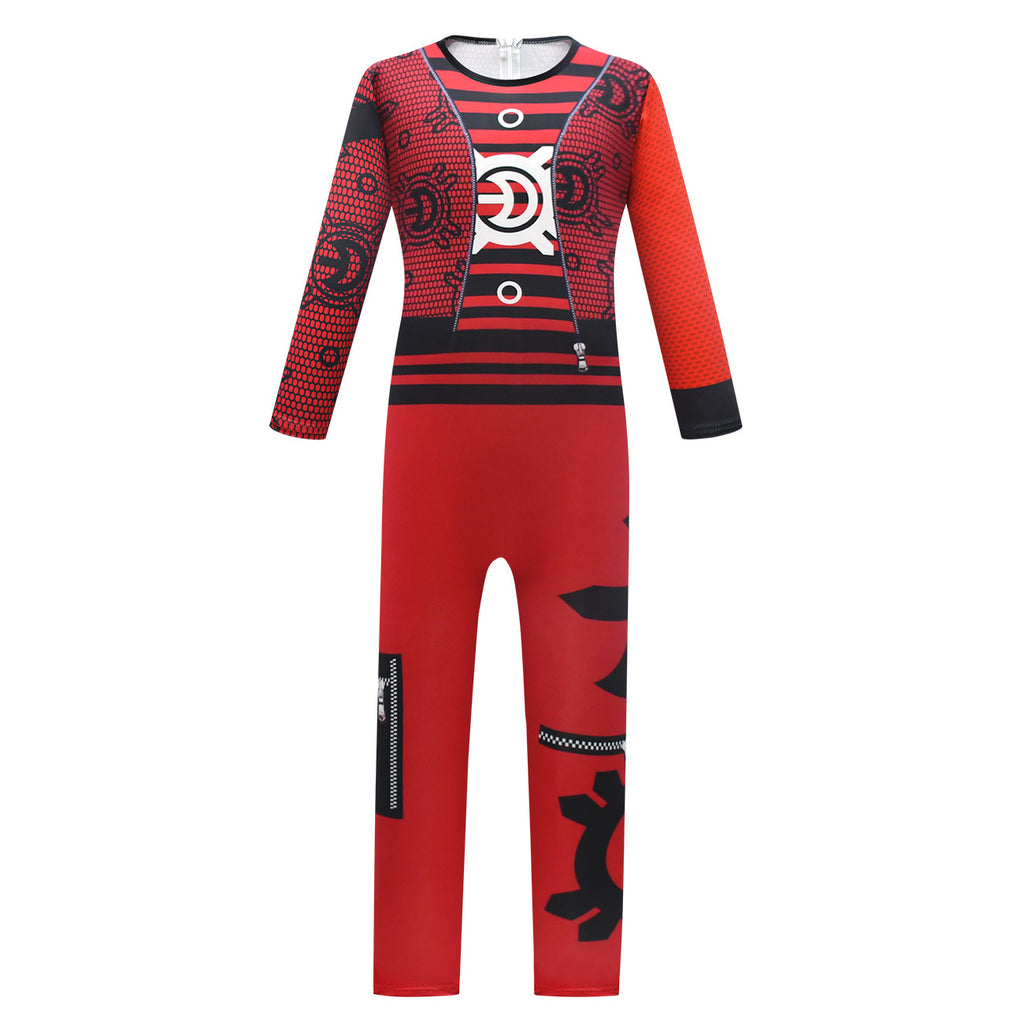 Boys Vampire Costume Red Zombies Victor Jumpsuit for Halloween Cosplay