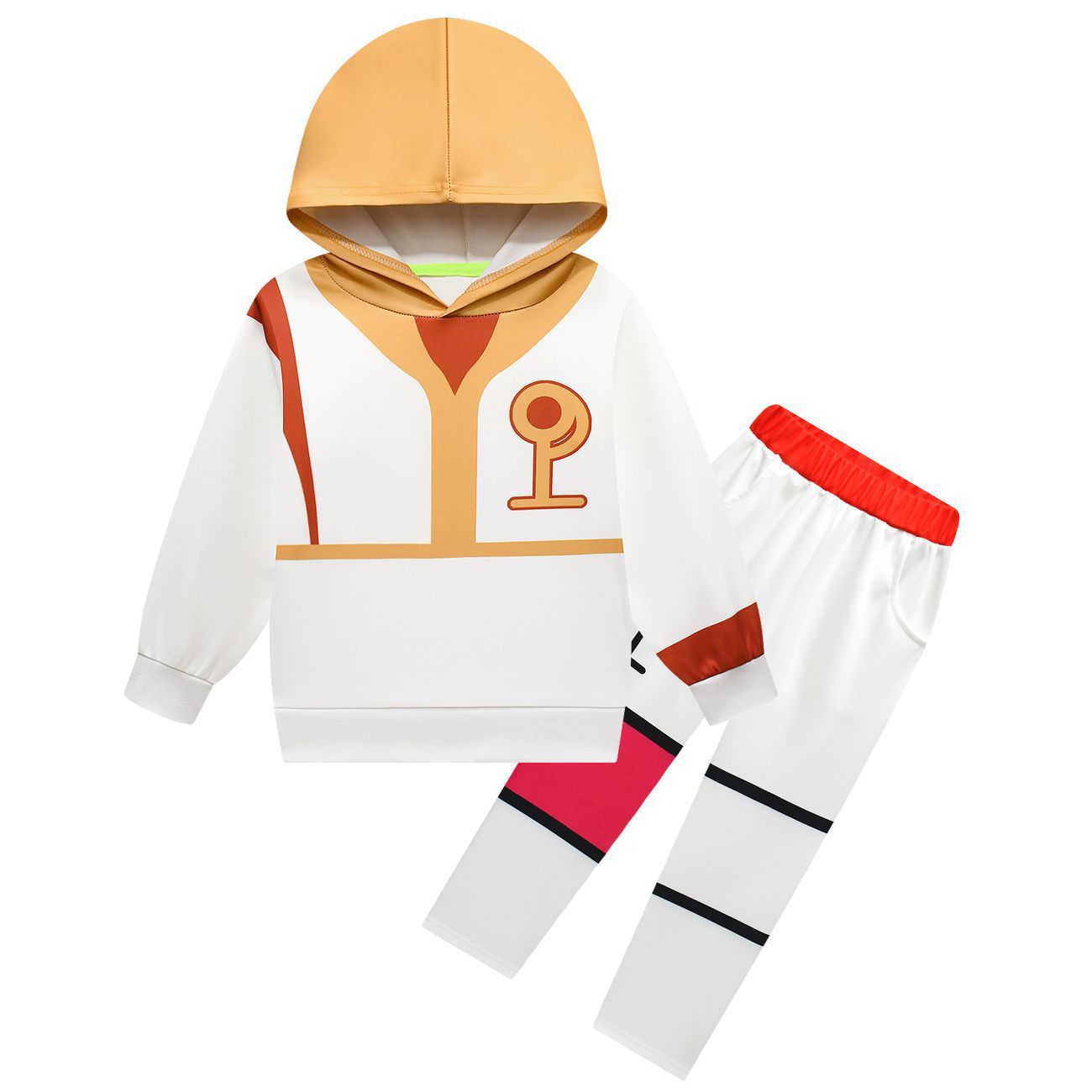 Kids Zombies Costume Bonzo Lunar Training Camp Outfit Hoodie and Pants Suit