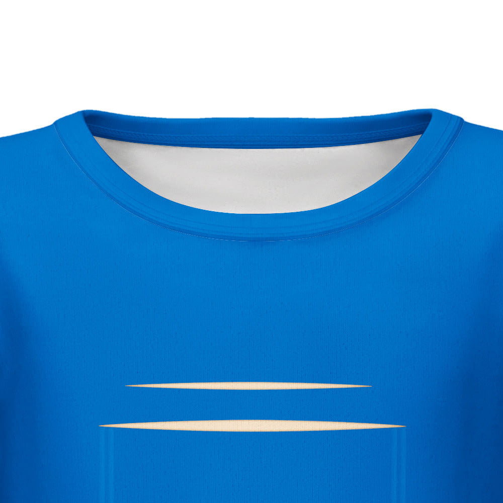 Kids Adults Zombies Outfit Addison Blue Shirt and Skirt 2pcs Suit for Dress Up Party