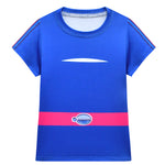 Girls Addison Costume Blue T-shirt and Shorts Causal Suit for Daily Wear