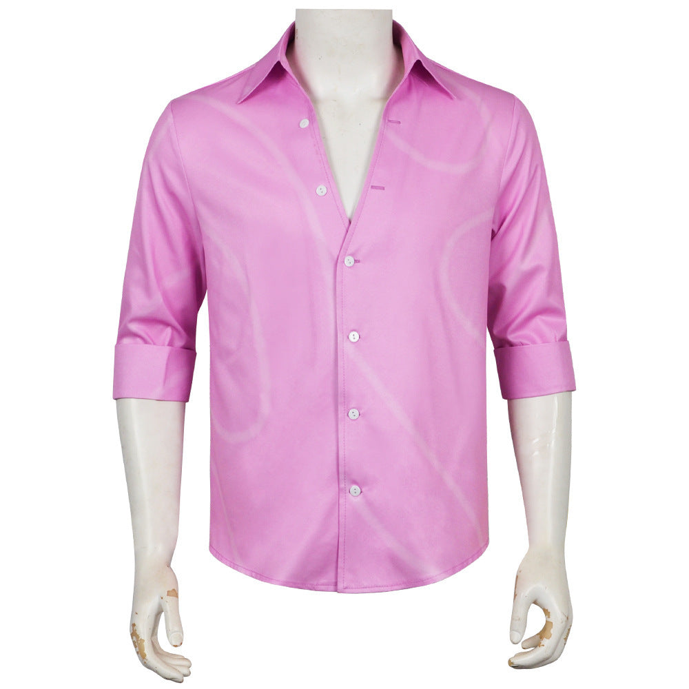 Adult Jinu Pink Shirt Pop Star Jinu Cosplay Costume for Daily Wear or Halloween