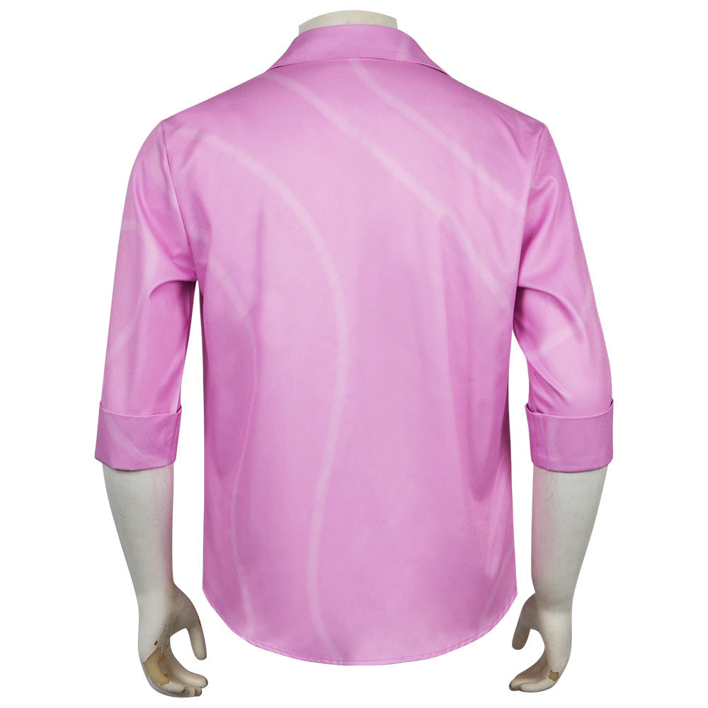 Adult Jinu Pink Shirt Pop Star Jinu Cosplay Costume for Daily Wear or Halloween