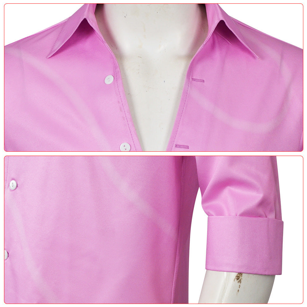 Adult Jinu Pink Shirt Pop Star Jinu Cosplay Costume for Daily Wear or Halloween