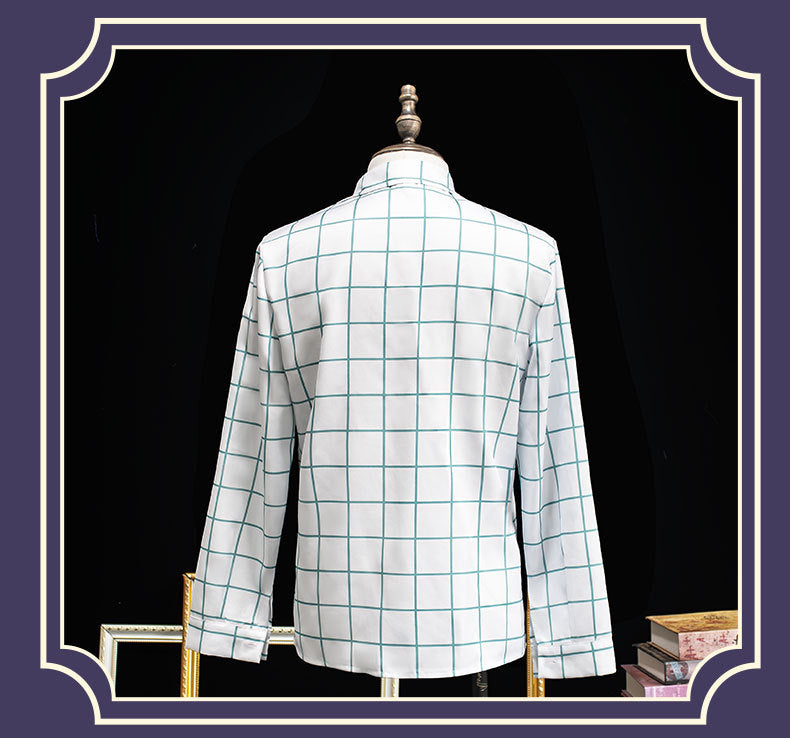 Mens Jinu Shirt Pop Star Jinu Classic Plaid Shirt for Daily Wear Cosplay
